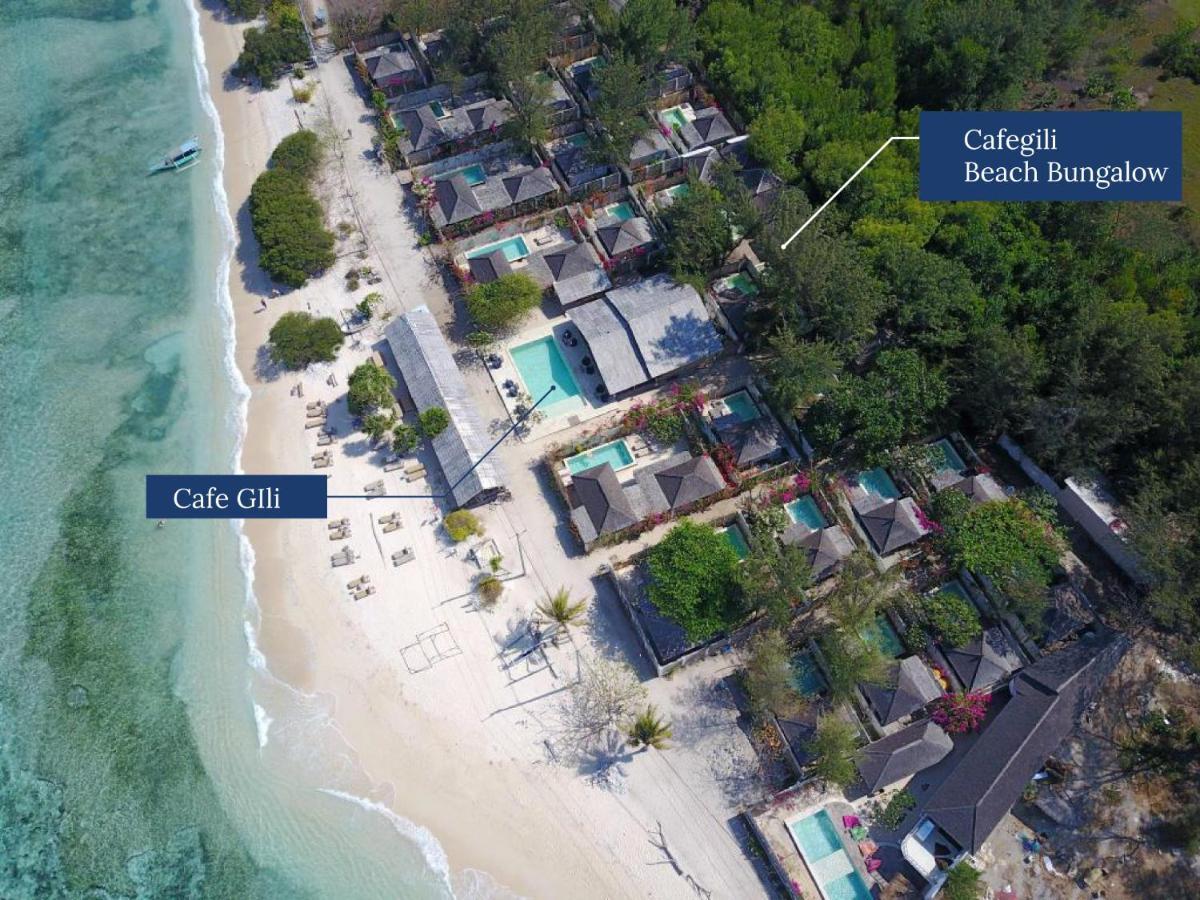 Bungalow Cafe Gili Beachfront غيلي مينو المظهر الخارجي الصورة